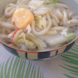 半熟トロトロ♡寒い日は☆すき焼きうどん☆